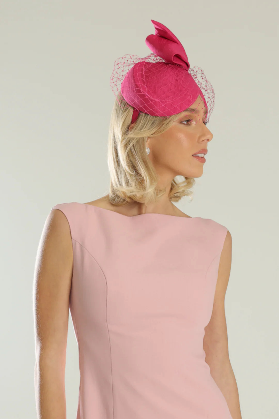 Morgan & Taylor Alina Fascinator | Hot Pink