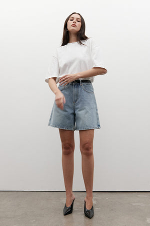 Bayse Denim Saratoga High Rise Shorts | Oakland