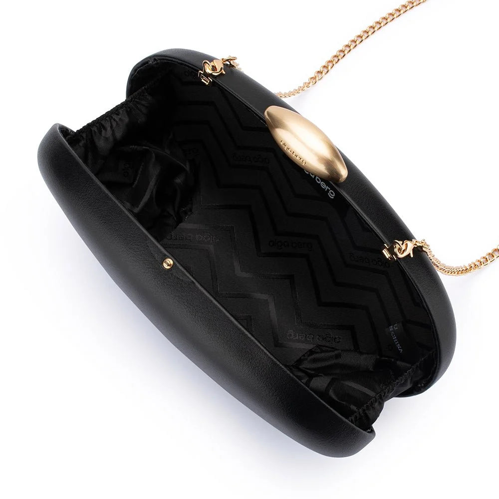 Olga Berg The Yuzu Oval Clutch | Black || Pre_ Order ETA 4/10/2026