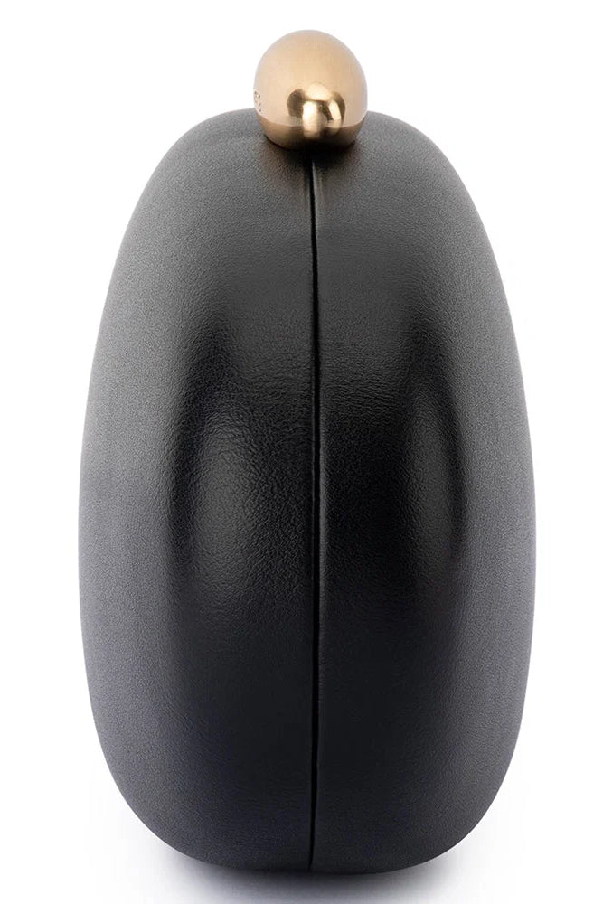 Olga Berg The Yuzu Oval Clutch | Black || Pre_ Order ETA 4/10/2026