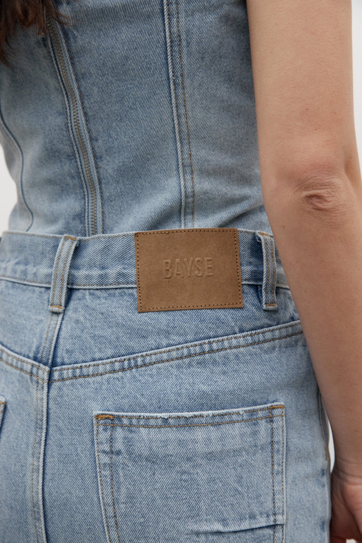 Bayse Denim Soho Pencil Skirt | Oakland Blue