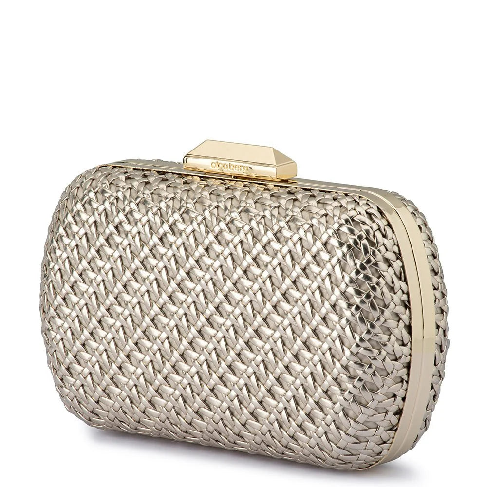 Olga Berg The Mali Textured Clutch | Gold || Pre_ Order ETA 4/10/2026