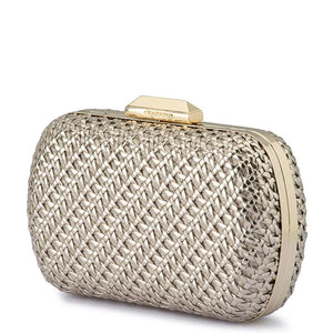 Olga Berg The Mali Textured Clutch | Gold || Pre_ Order ETA 4/10/2026