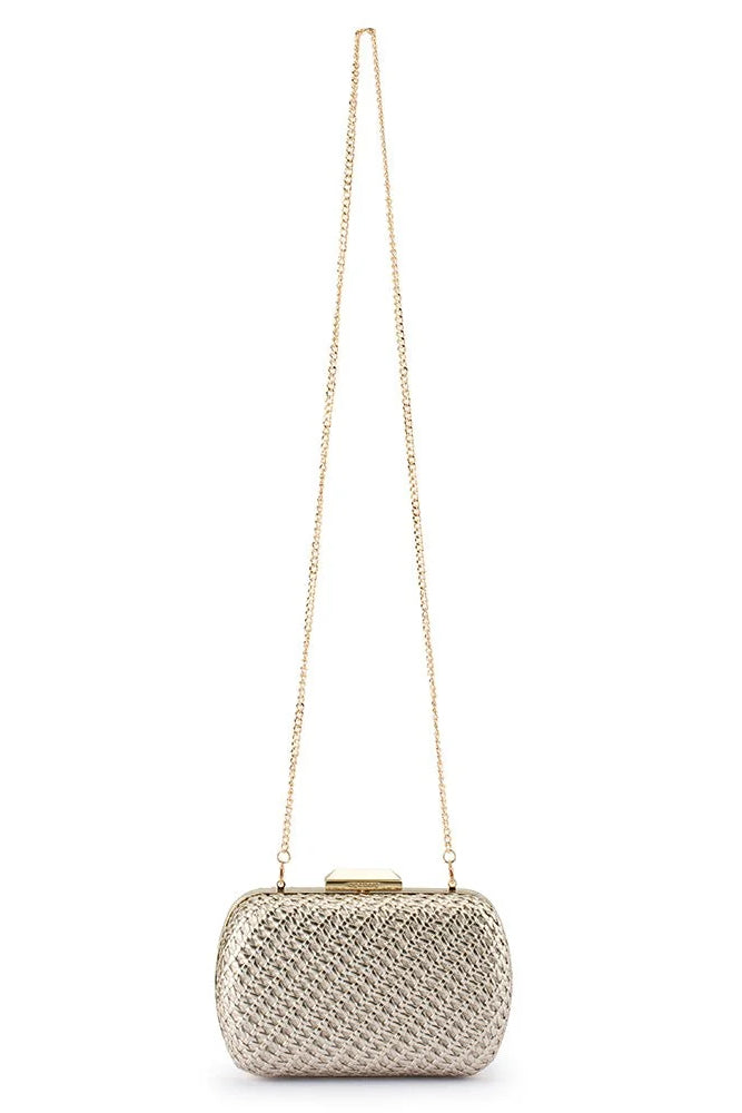 Olga Berg The Mali Textured Clutch | Gold || Pre_ Order ETA 4/10/2026