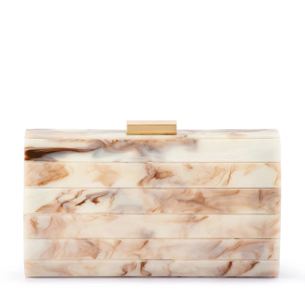 Olga Berg The Odette Acrylic Clutch | Natural || Pre_ Order ETA 4/10/2026