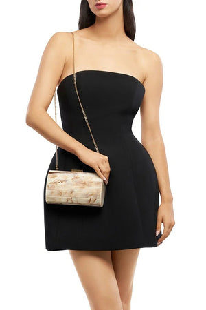 Olga Berg The Odette Acrylic Clutch | Natural || Pre_ Order ETA 4/10/2026