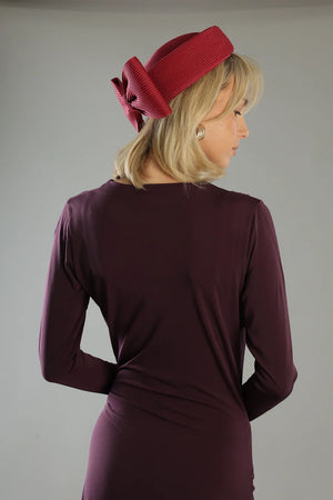 Morgan & Taylor Tara Racewear Pillbox Hat | Burgandy Red || PRE-ORDER ETA 27/10/2024