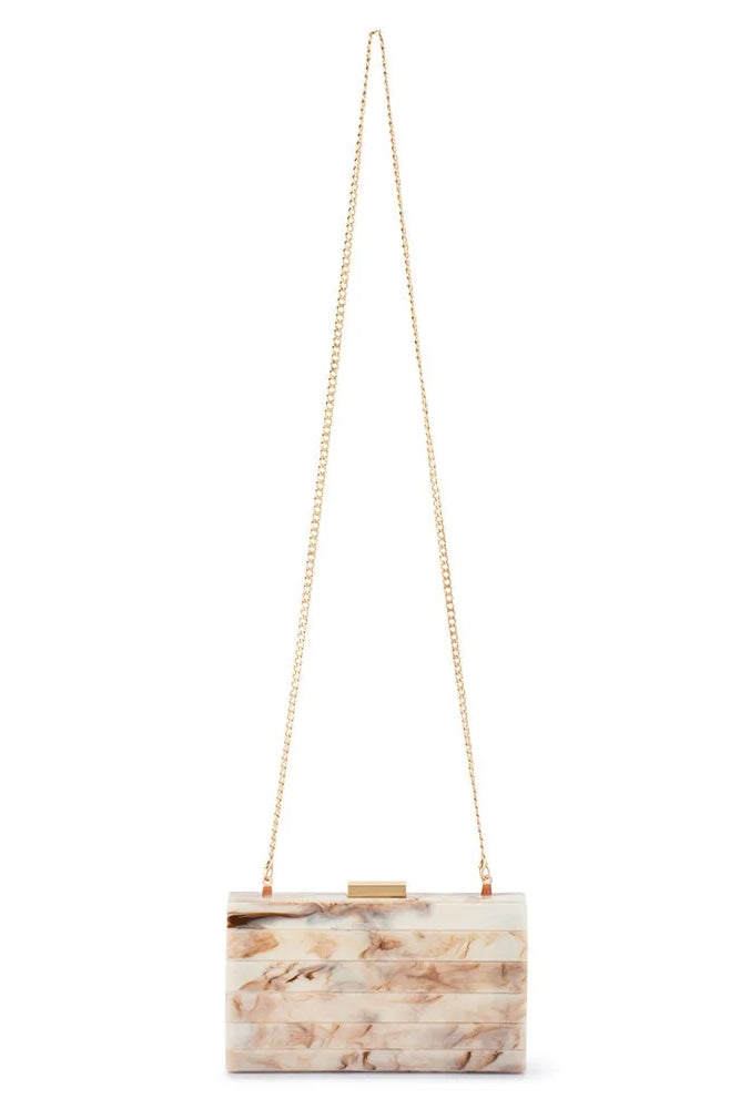 Olga Berg The Odette Acrylic Clutch | Natural || Pre_ Order ETA 4/10/2026