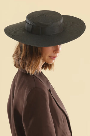 Morgan & Taylor Macy Boater | Black || PRE-ORDER ETA 27/10/2024