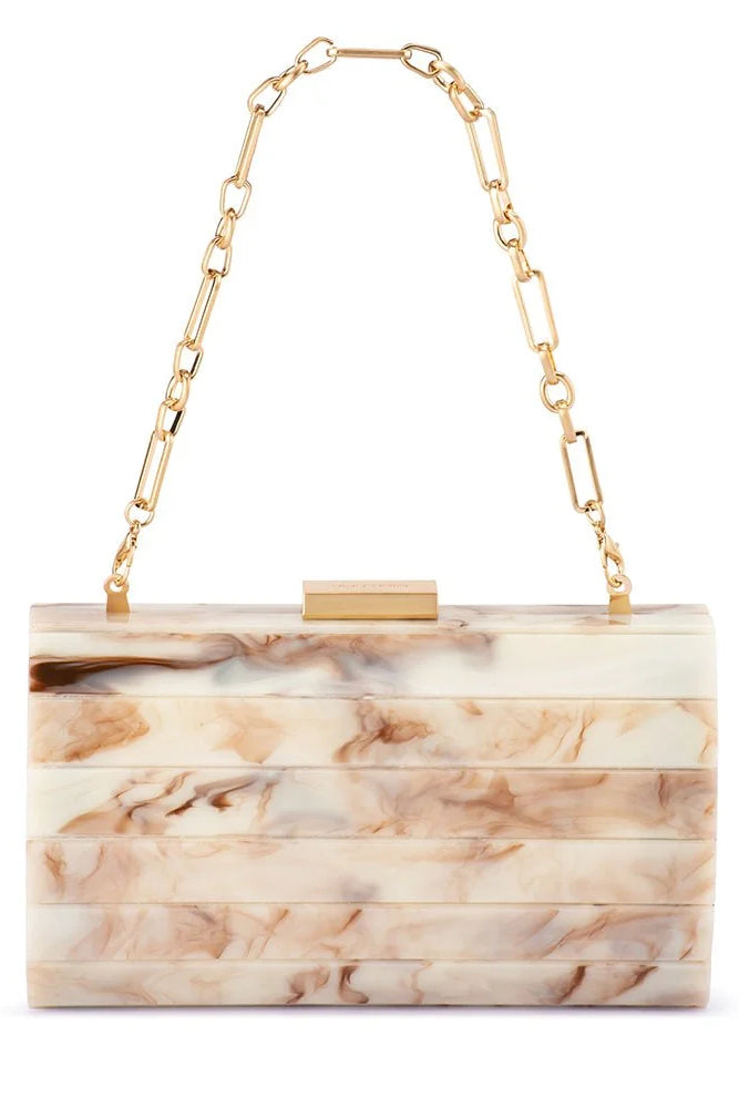 Olga Berg The Odette Acrylic Clutch | Natural || Pre_ Order ETA 4/10/2026