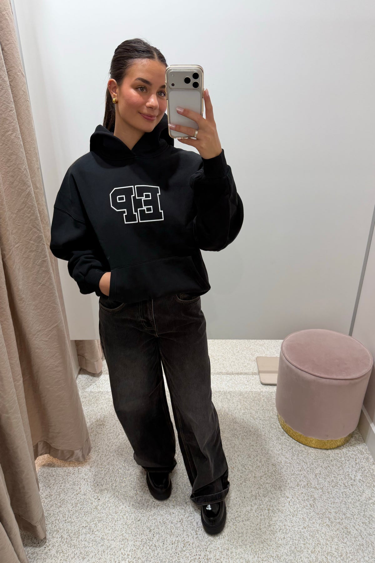 Ena Pelly Cassie Oversized Hoodie | Black