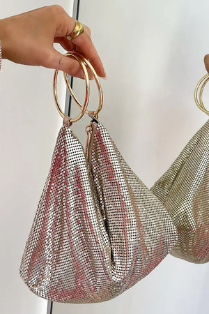 Olga Berg The Shar Mesh Convertible Bag | Gold || Pre_ Order ETA 4/10/2026