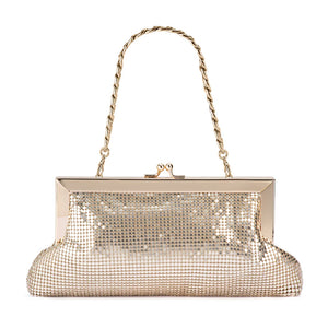 Olga Berg The Zara Mesh Frame Clutch | Gold || Pre_ Order ETA 4/10/2026