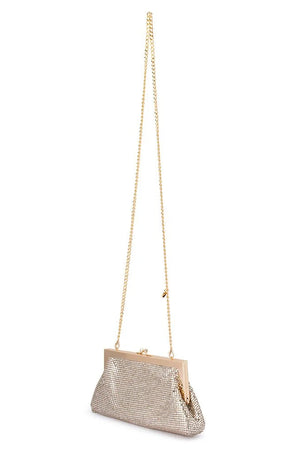 Olga Berg The Zara Mesh Frame Clutch | Gold || Pre_ Order ETA 4/10/2026