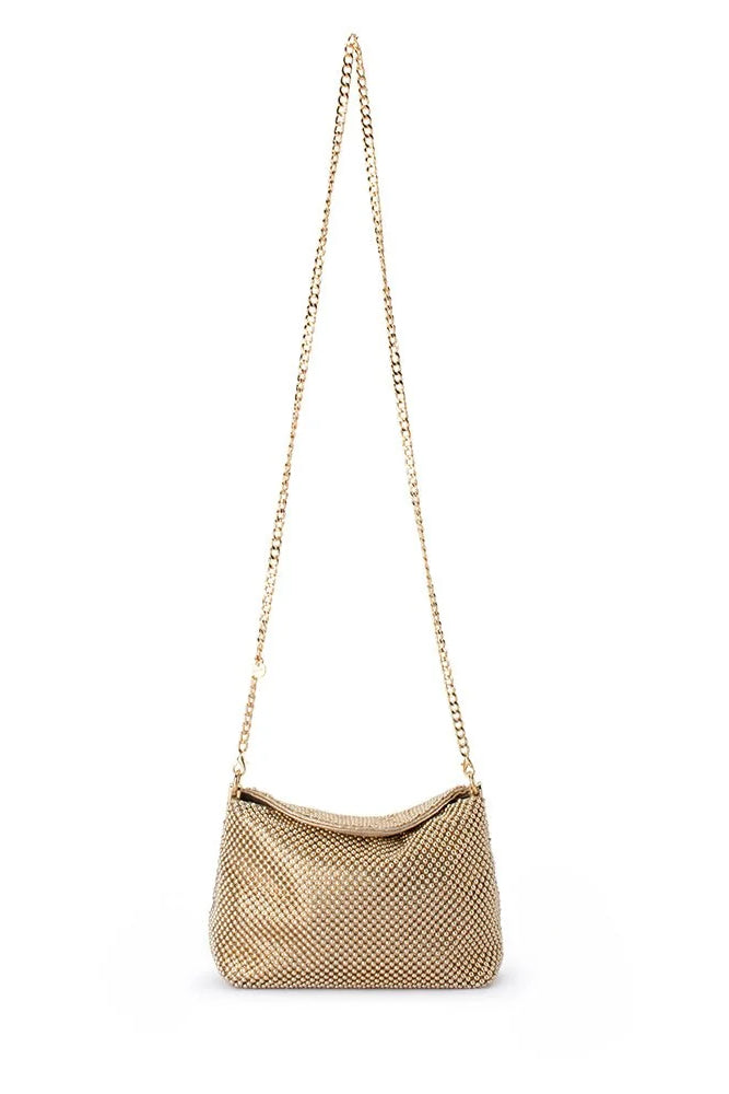 Olga Berg The Skylar Ball Mesh Bag | Gold || Pre_ Order ETA 4/10/2026