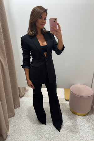 Shona Joy Irena Hourglass Blazer With Belt | Black