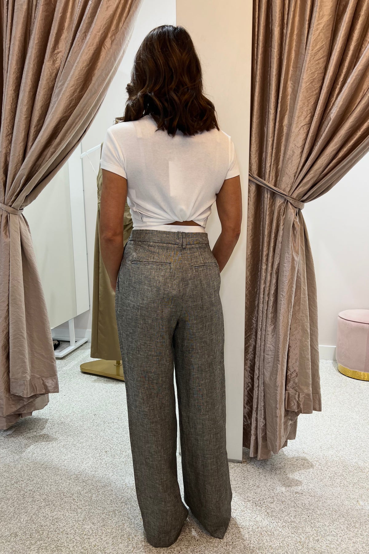 Shona Joy Elliot Double Waist Band Pant | Concrete