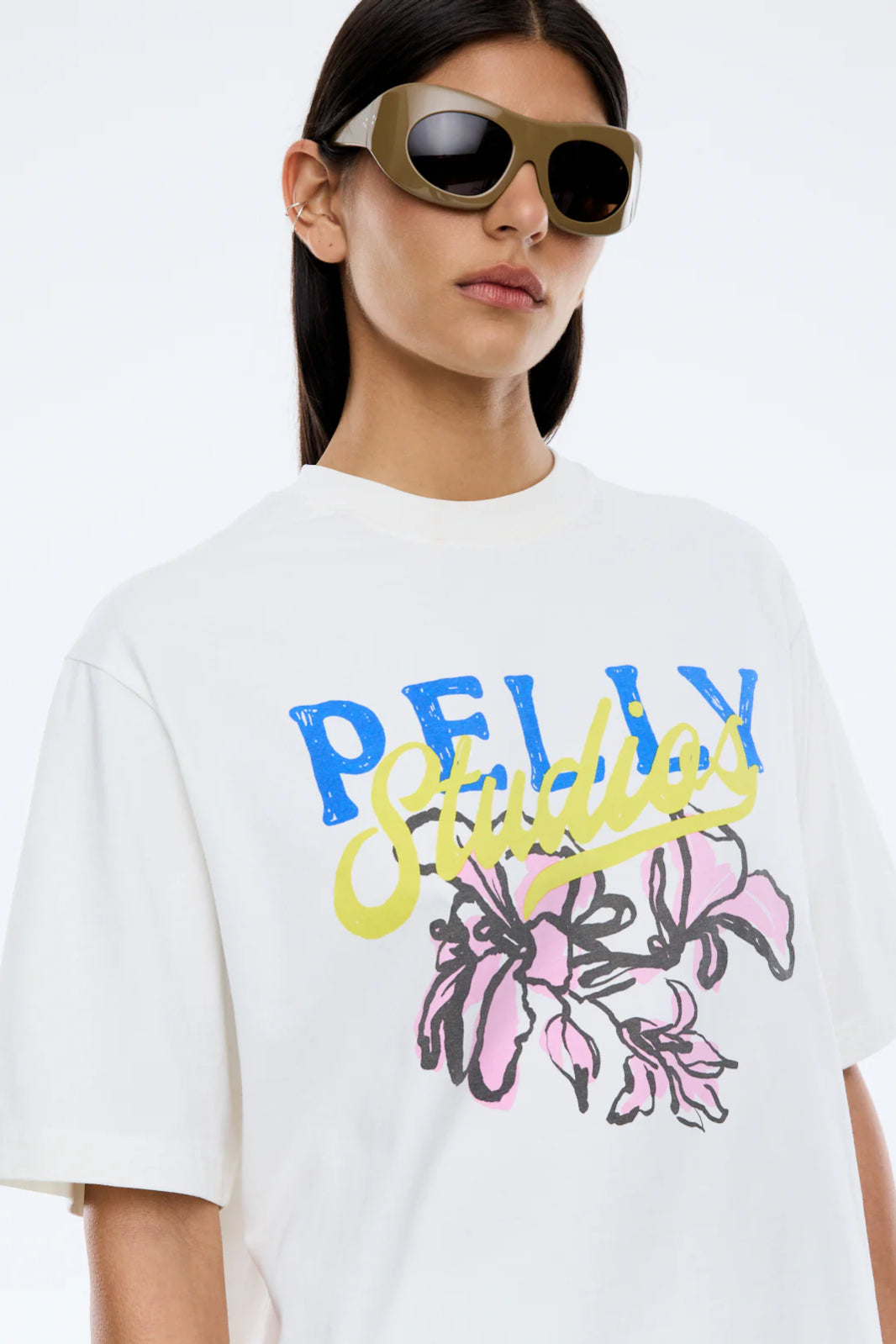 Ena Pelly Floral Tee | Vintage White || USE CODE: SAVE50 ( FINAL SALE _ NO RETURNS)