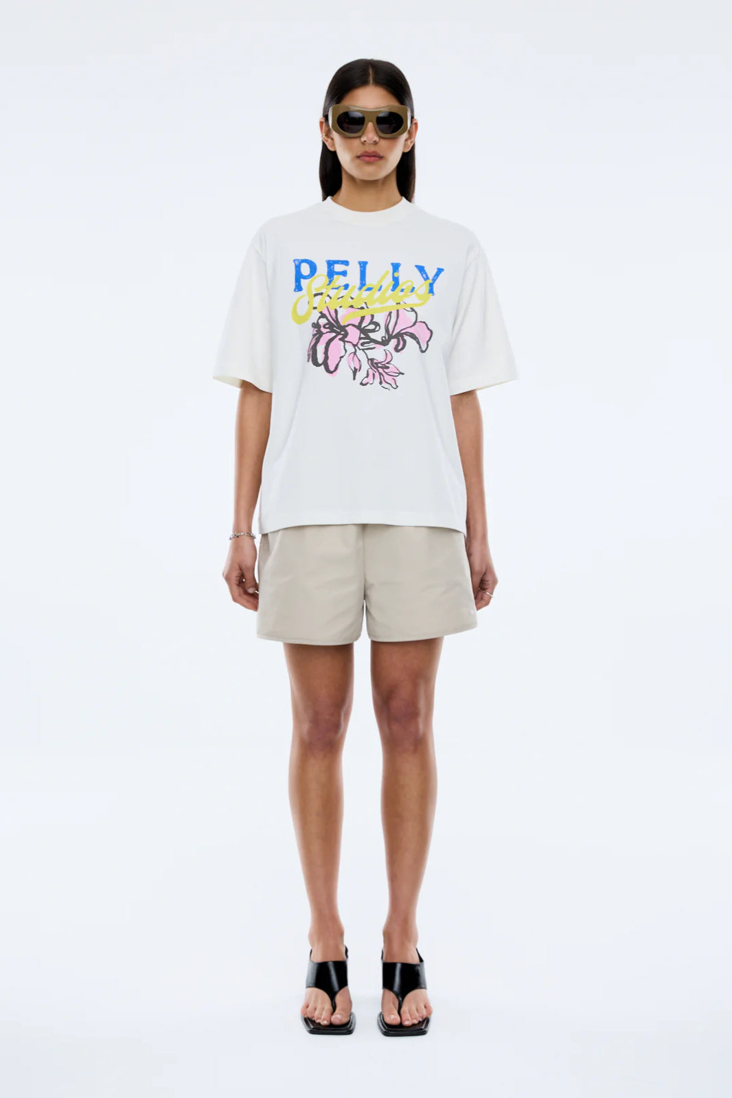 Ena Pelly Floral Tee | Vintage White || USE CODE: SAVE50 ( FINAL SALE _ NO RETURNS)