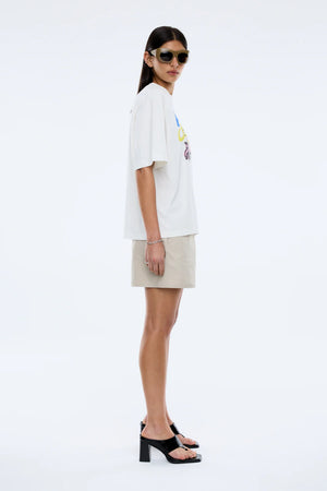 Ena Pelly Floral Tee | Vintage White || USE CODE: SAVE50 ( FINAL SALE _ NO RETURNS)