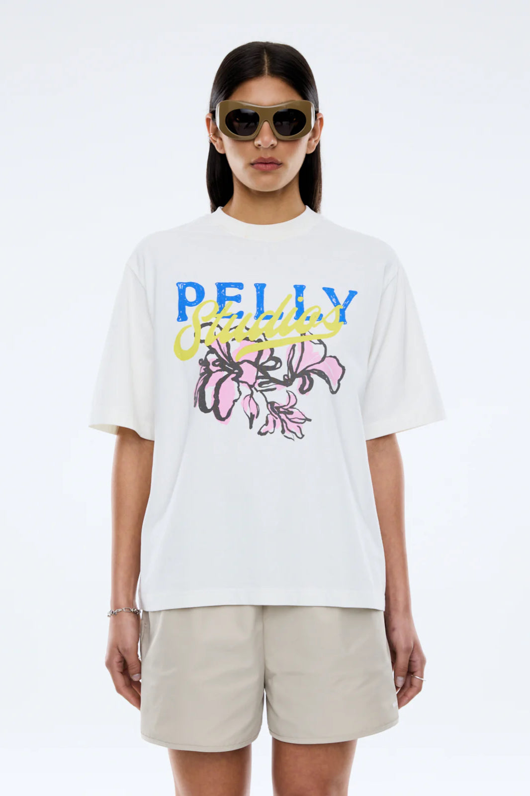 Ena Pelly Floral Tee | Vintage White || USE CODE: SAVE50 ( FINAL SALE _ NO RETURNS)