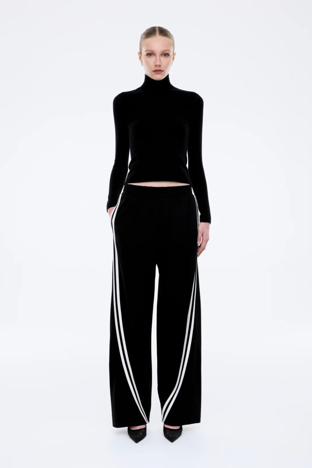 Ena Pelly Valentina Stripe Pant | Black/Off White