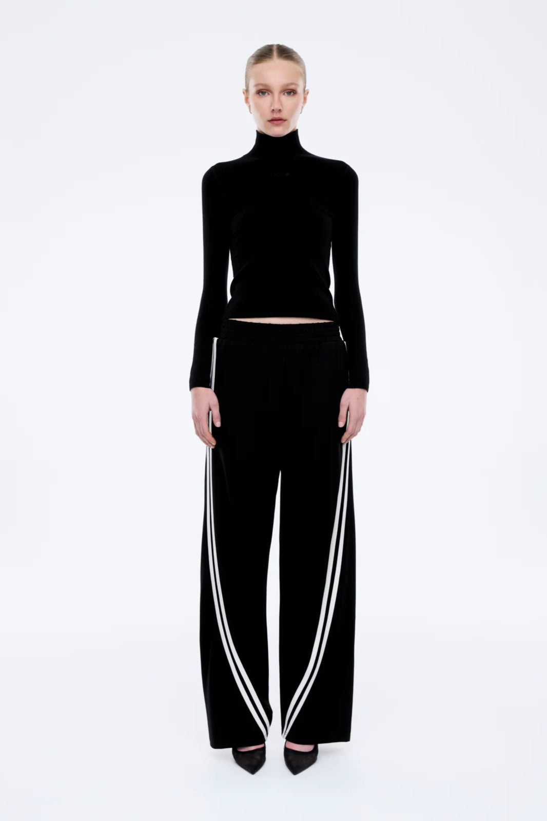 Ena Pelly Valentina Stripe Pant | Black/Off White