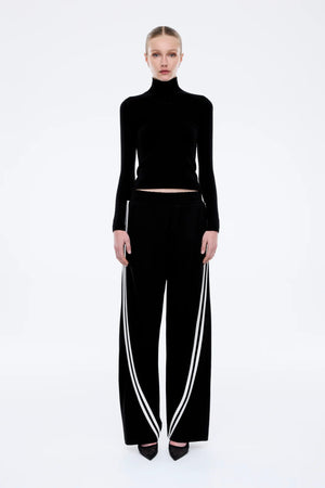 Ena Pelly Valentina Stripe Pant | Black/Off White