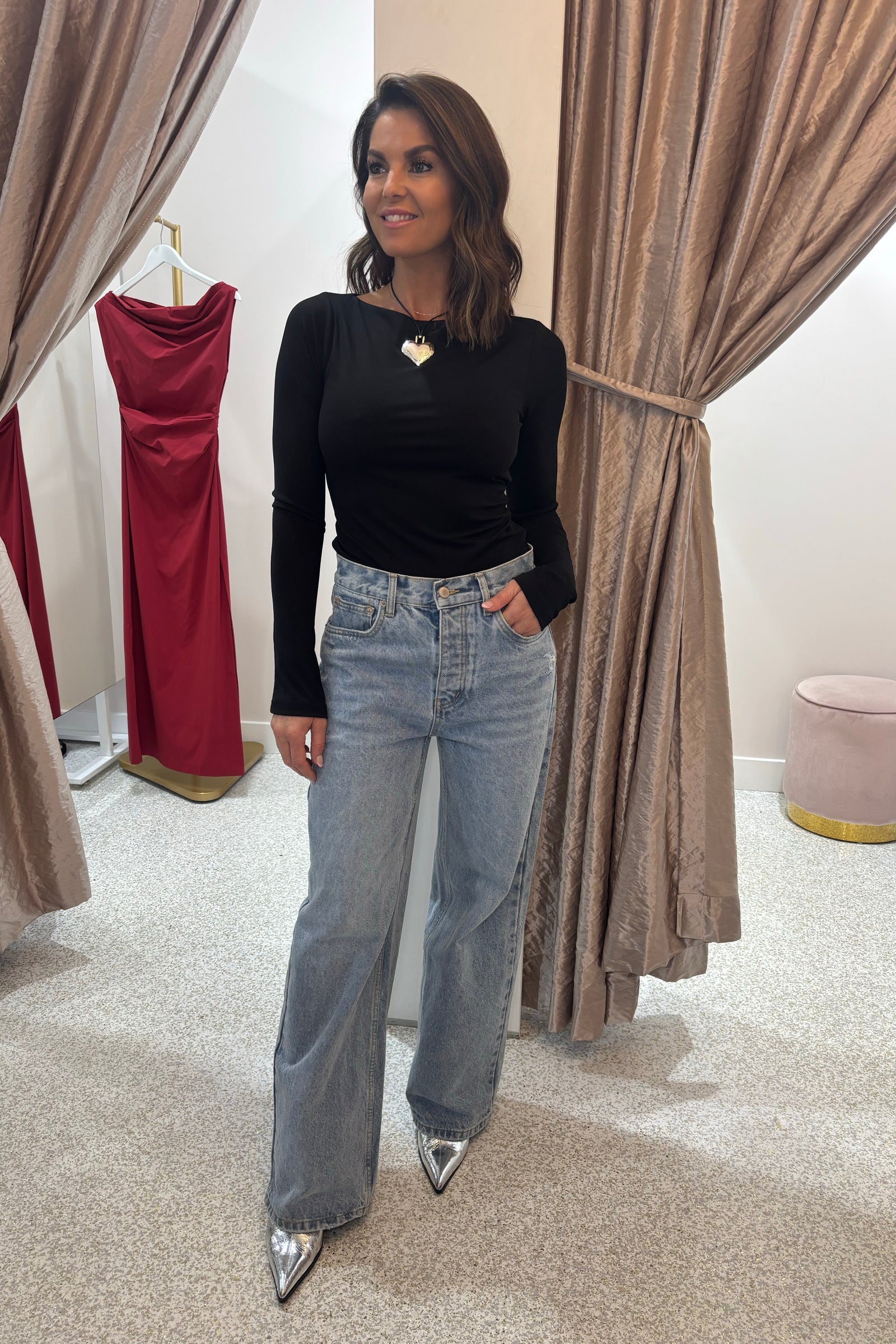 Ownley Jane Jersey Top | Black