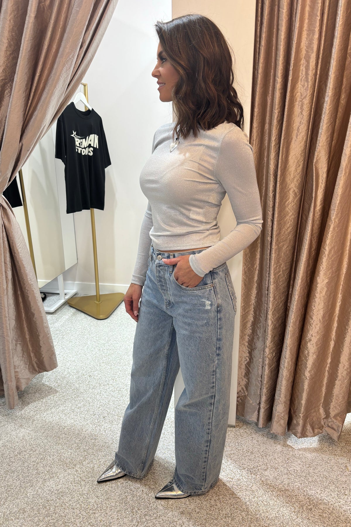 Remain Phoebe Long Sleeve Top | Ash