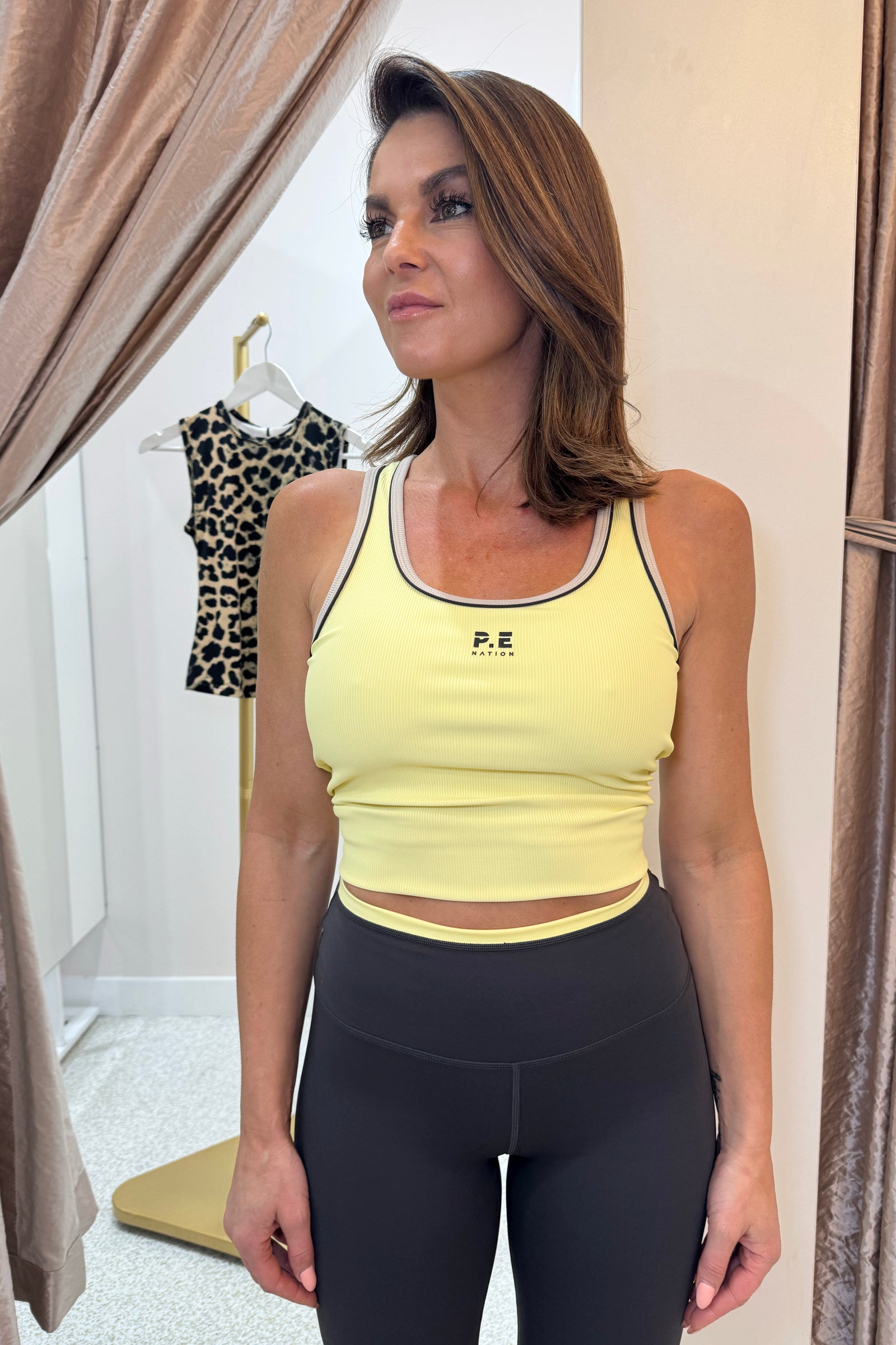 P.E Nation Vita Full Length Legging | Smokestone/Lemonade