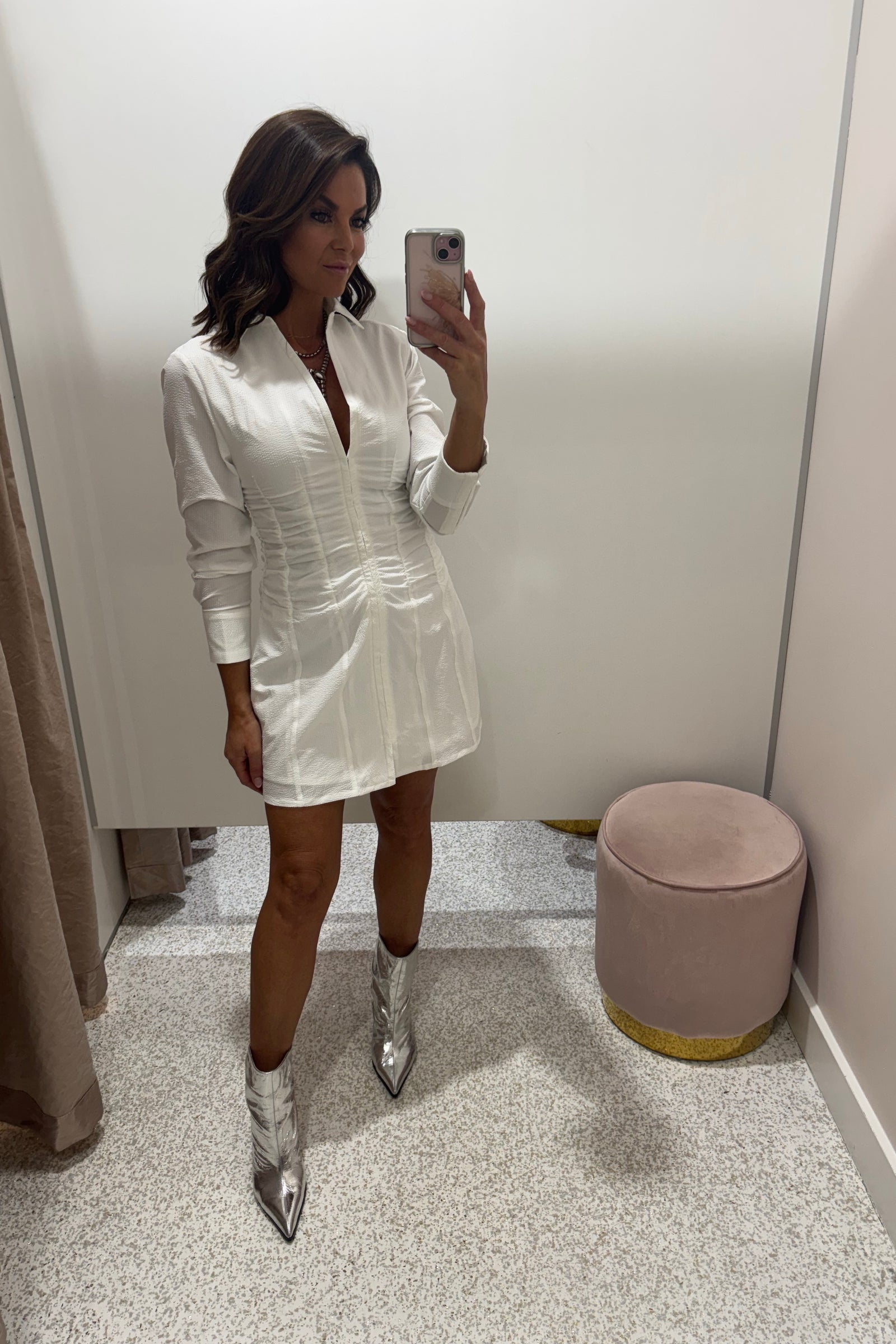 Sovere Incarnation Shirt Dress | Chalk