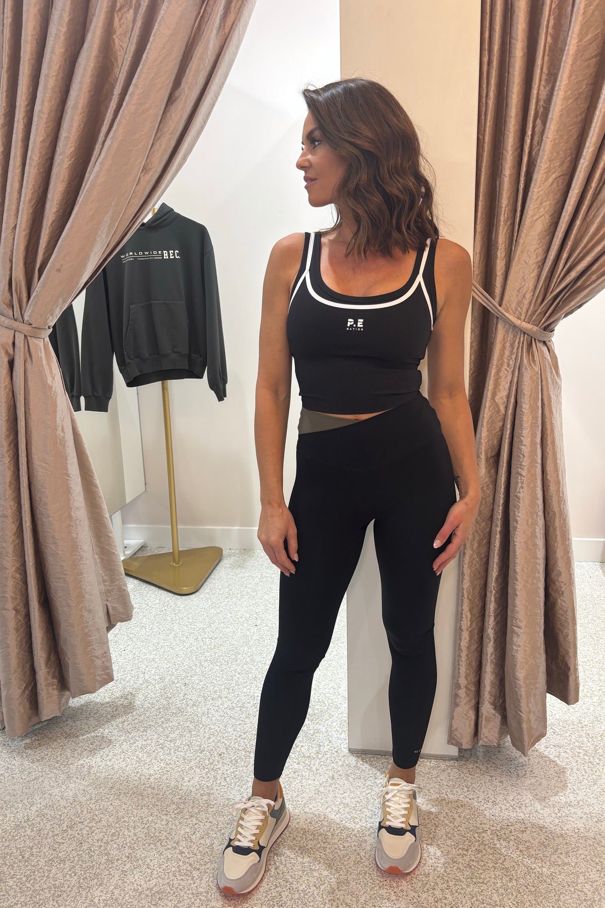 P.E Nation Wander Full length Legging | Black / Tarmac