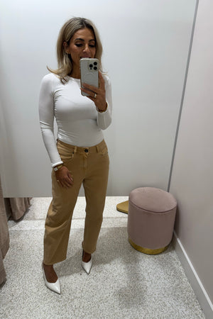 Chosen By Fifi & Annie The Tonia Relaxed Cropped Denim Jean | Clay