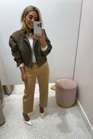 Chosen By Fifi & Annie The Tonia Relaxed Cropped Denim Jean | Clay