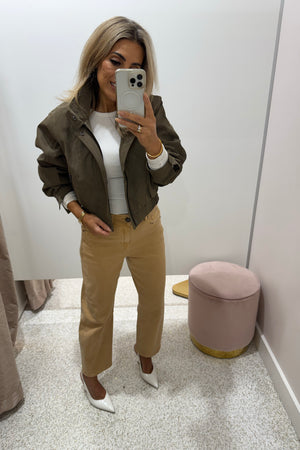 Chosen By Fifi & Annie The Tonia Relaxed Cropped Denim Jean | Clay