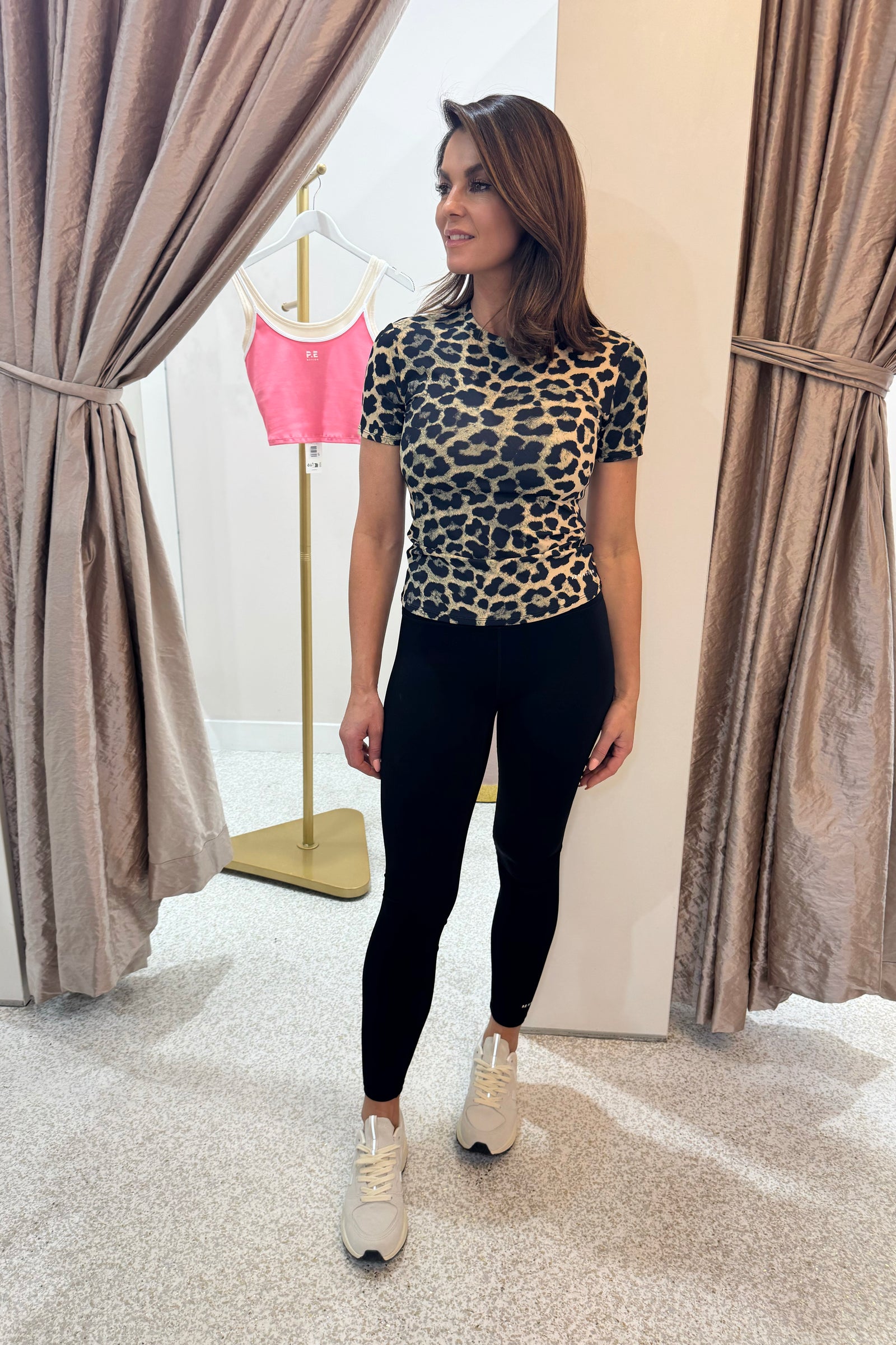 P.E Nation Foundation Short Sleeve Tee | Leopard Print