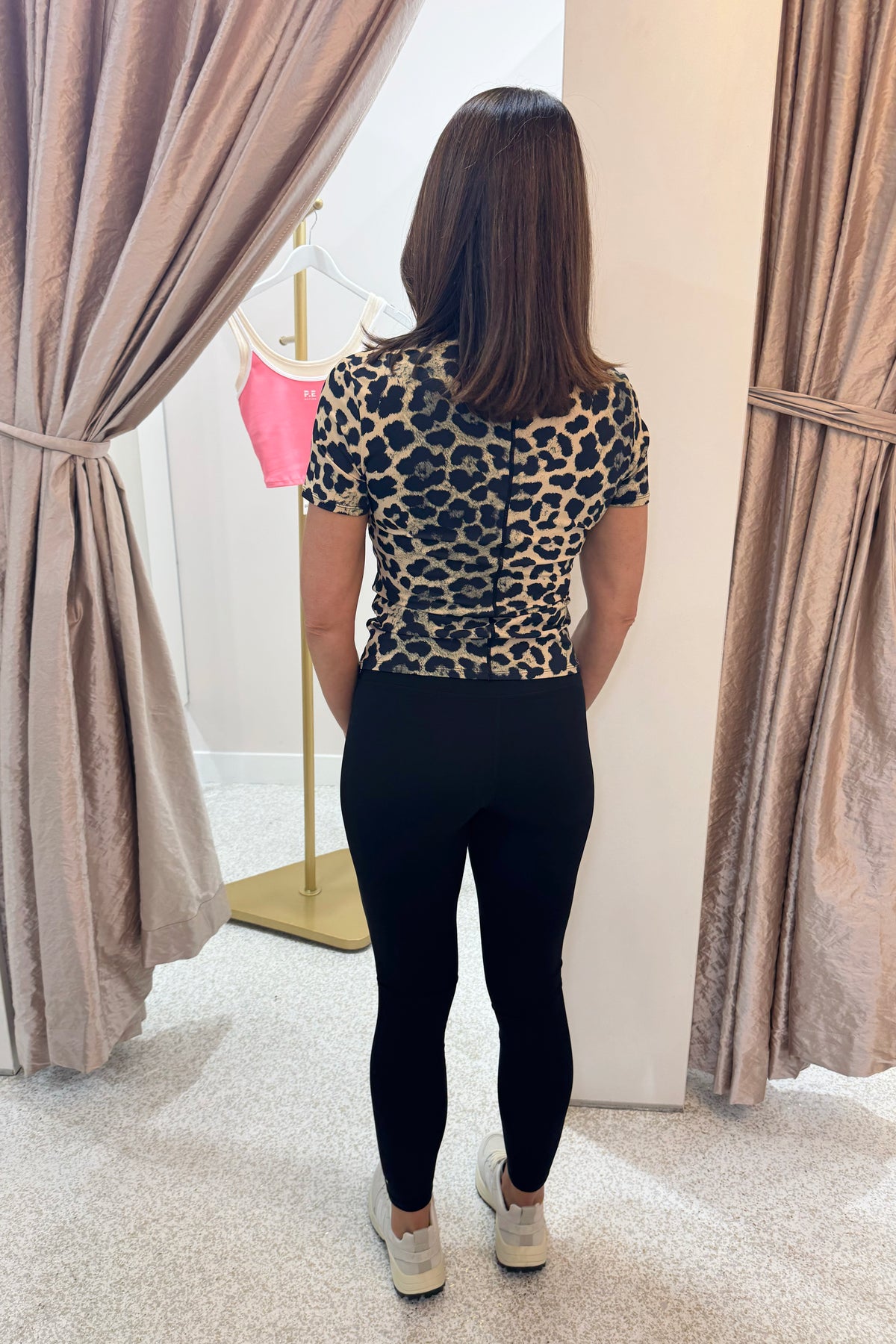 P.E Nation Foundation Short Sleeve Tee | Leopard Print