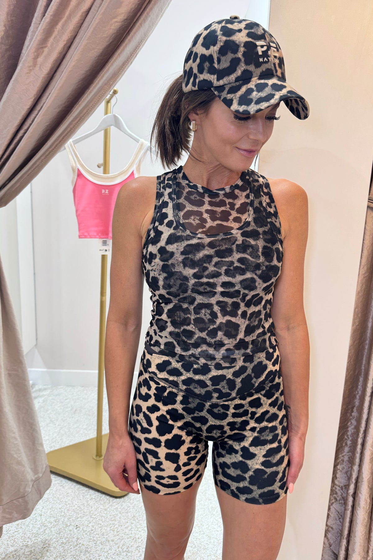 P.E Nation Discovery Mesh Tank | Leopard Print