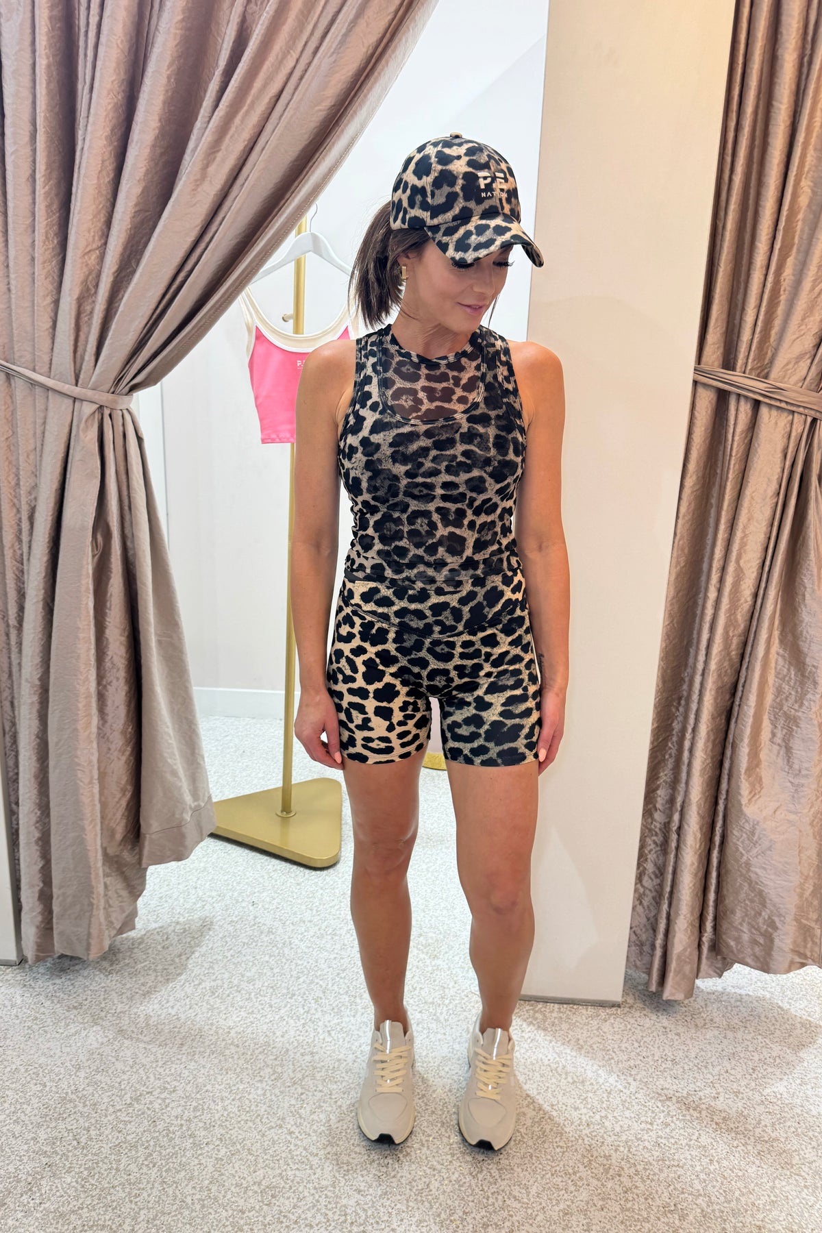 P.E Nation Discovery Mesh Tank | Leopard Print