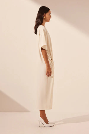 Shona Joy Iliad T Shirt Midi Dress | Rice