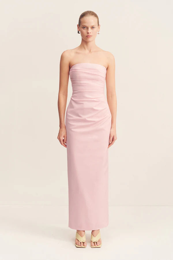 Shona Joy Strapless Draped Maxi Dress | Fairyfloss