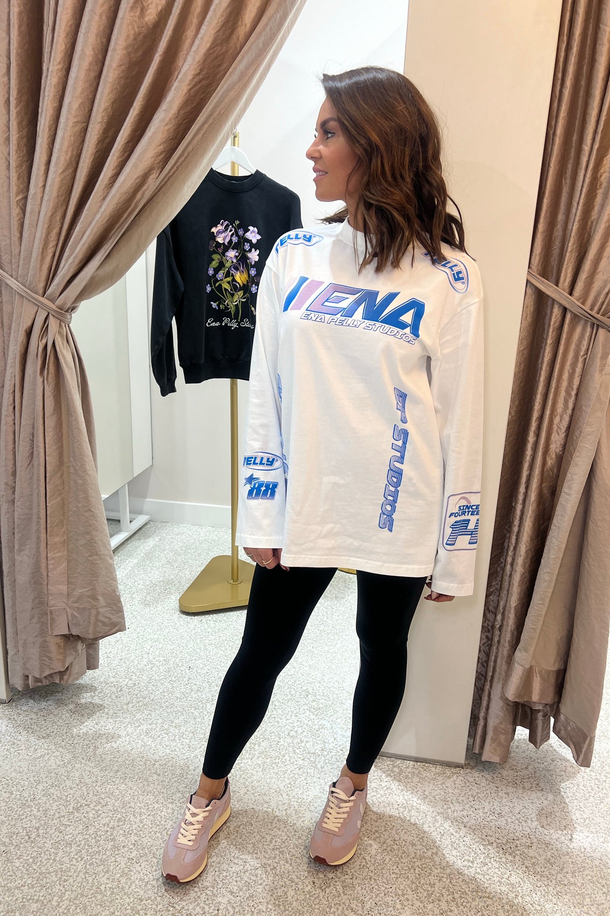 Ena Pelly Moto Long Sleeve Tee | Vintage White
