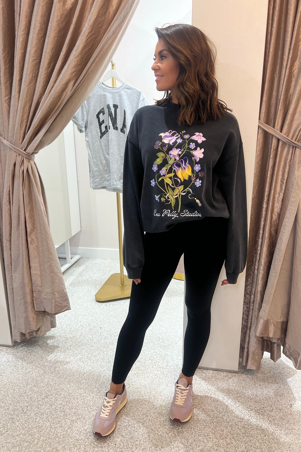 Ena Pelly Botanic Sweatshirt | Vintage Black