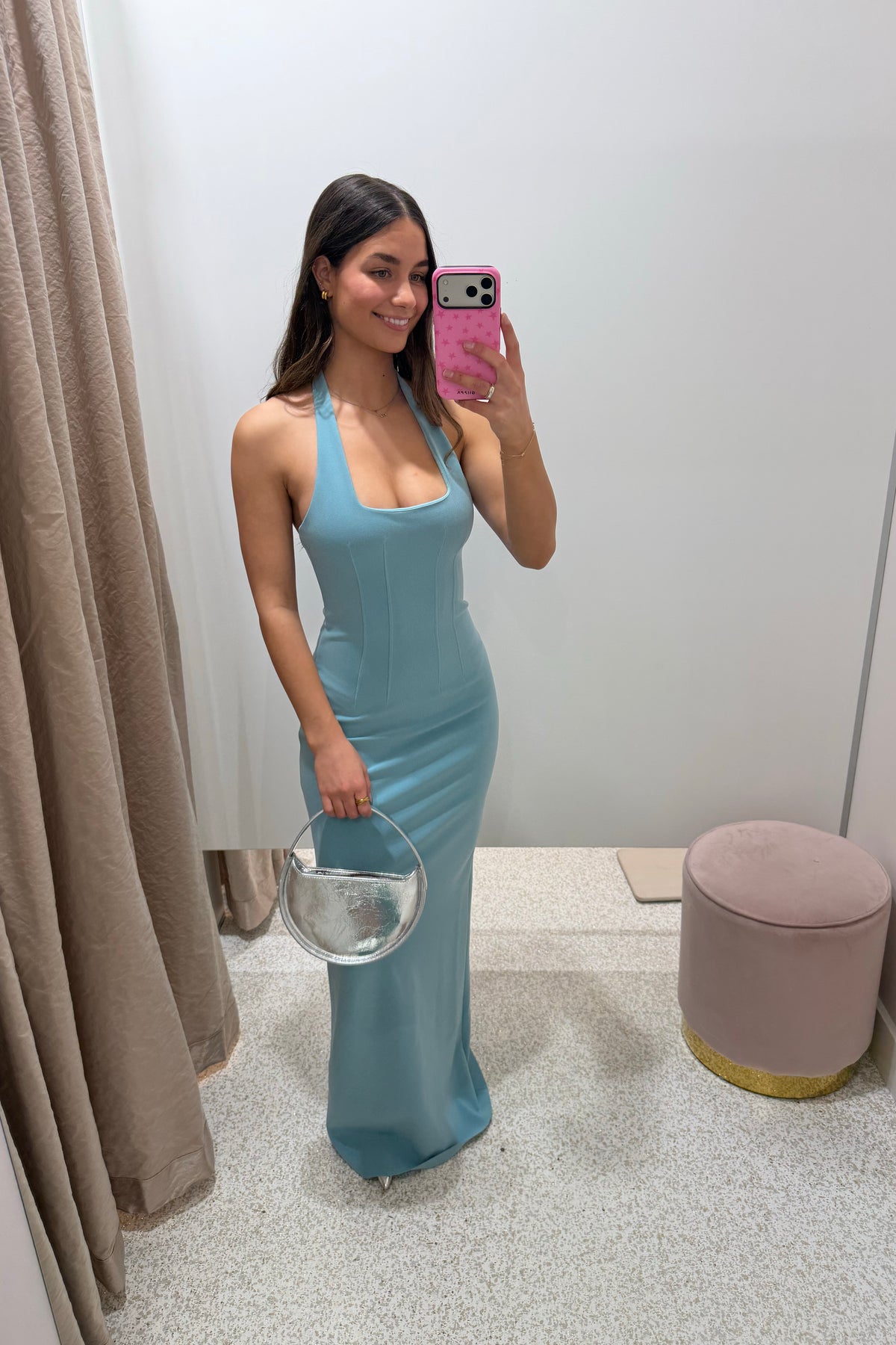 Bec + Bridge Athena Halter Maxi Dress | Blue Reef