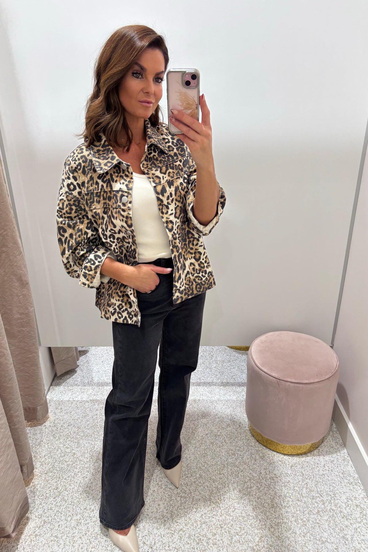 Chosen By Fifi & Annie Walk On The Wild Side Denim Jacket | Leopard