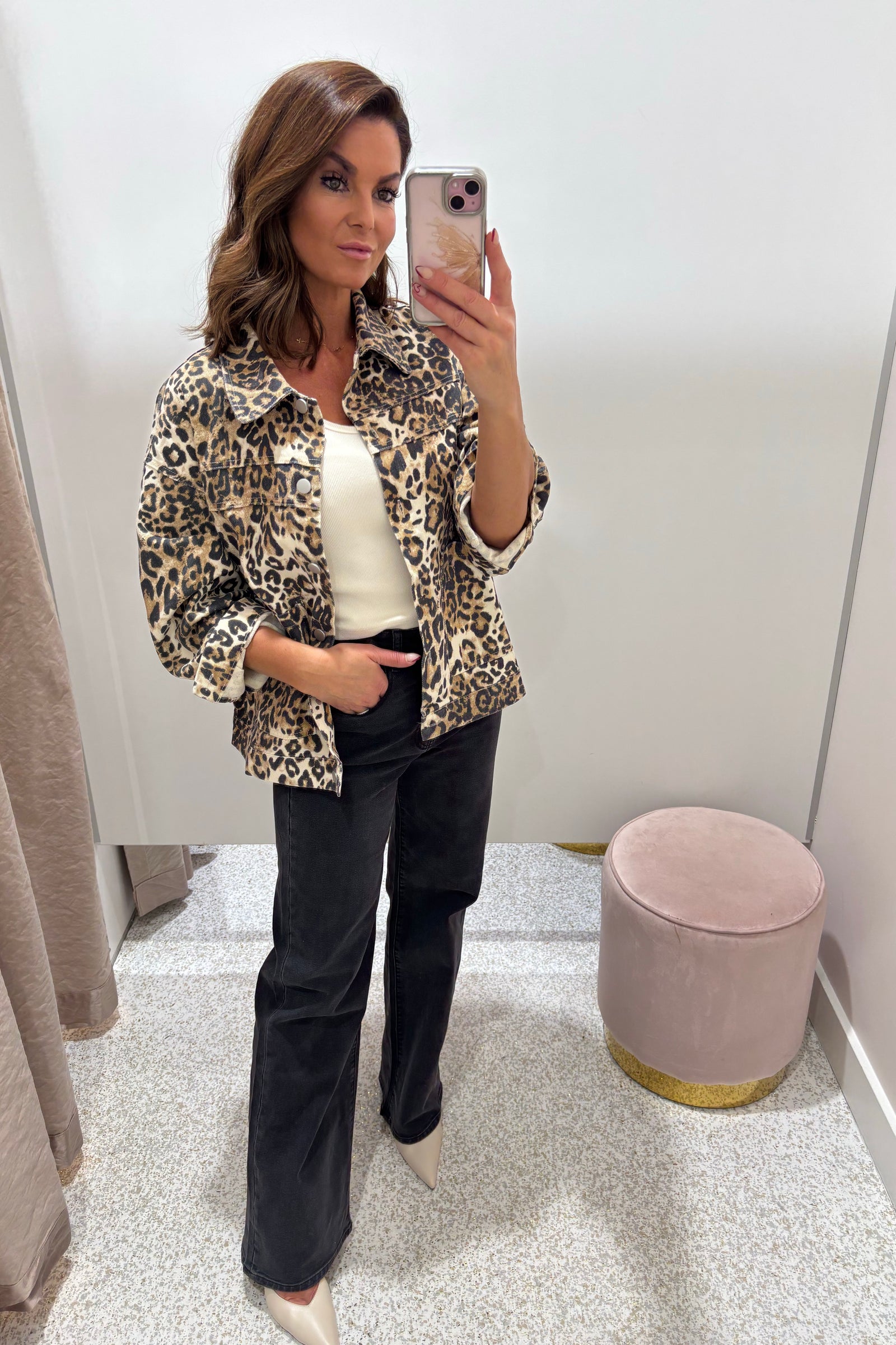 Chosen By Fifi & Annie Walk On The Wild Side Denim Jacket | Leopard