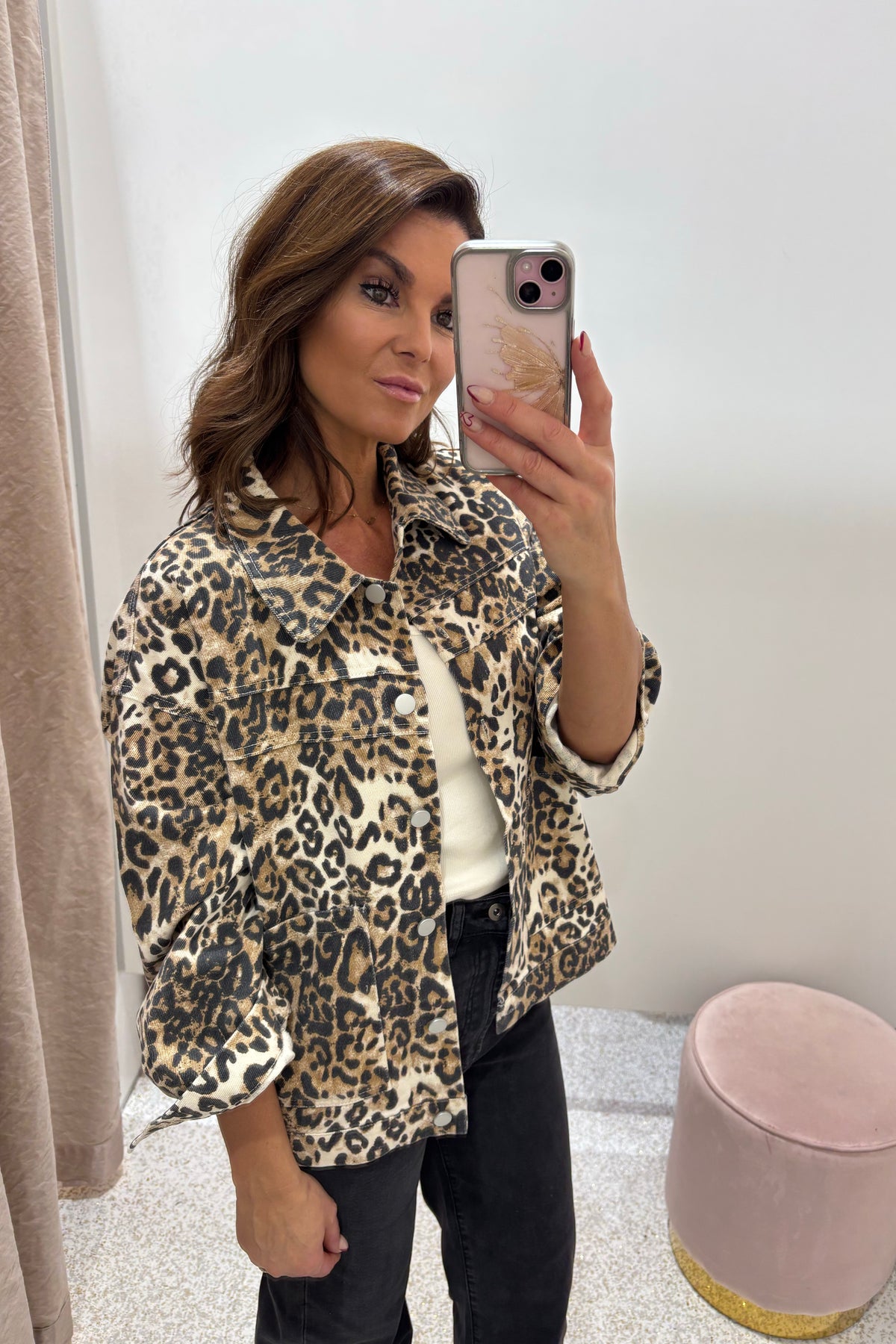 Chosen By Fifi & Annie Walk On The Wild Side Denim Jacket | Leopard