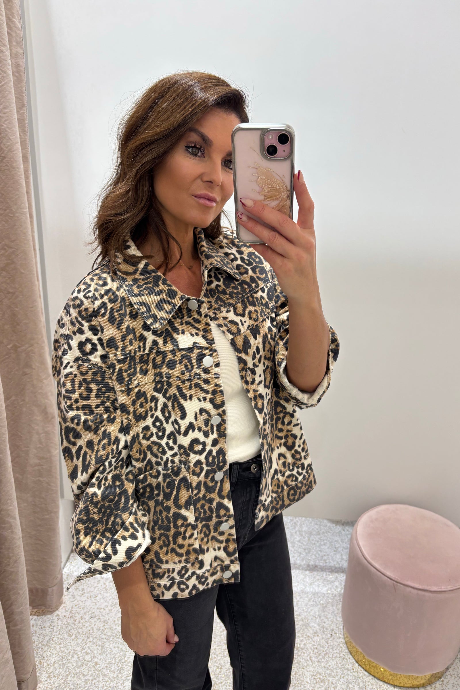 Chosen By Fifi & Annie Walk On The Wild Side Denim Jacket | Leopard