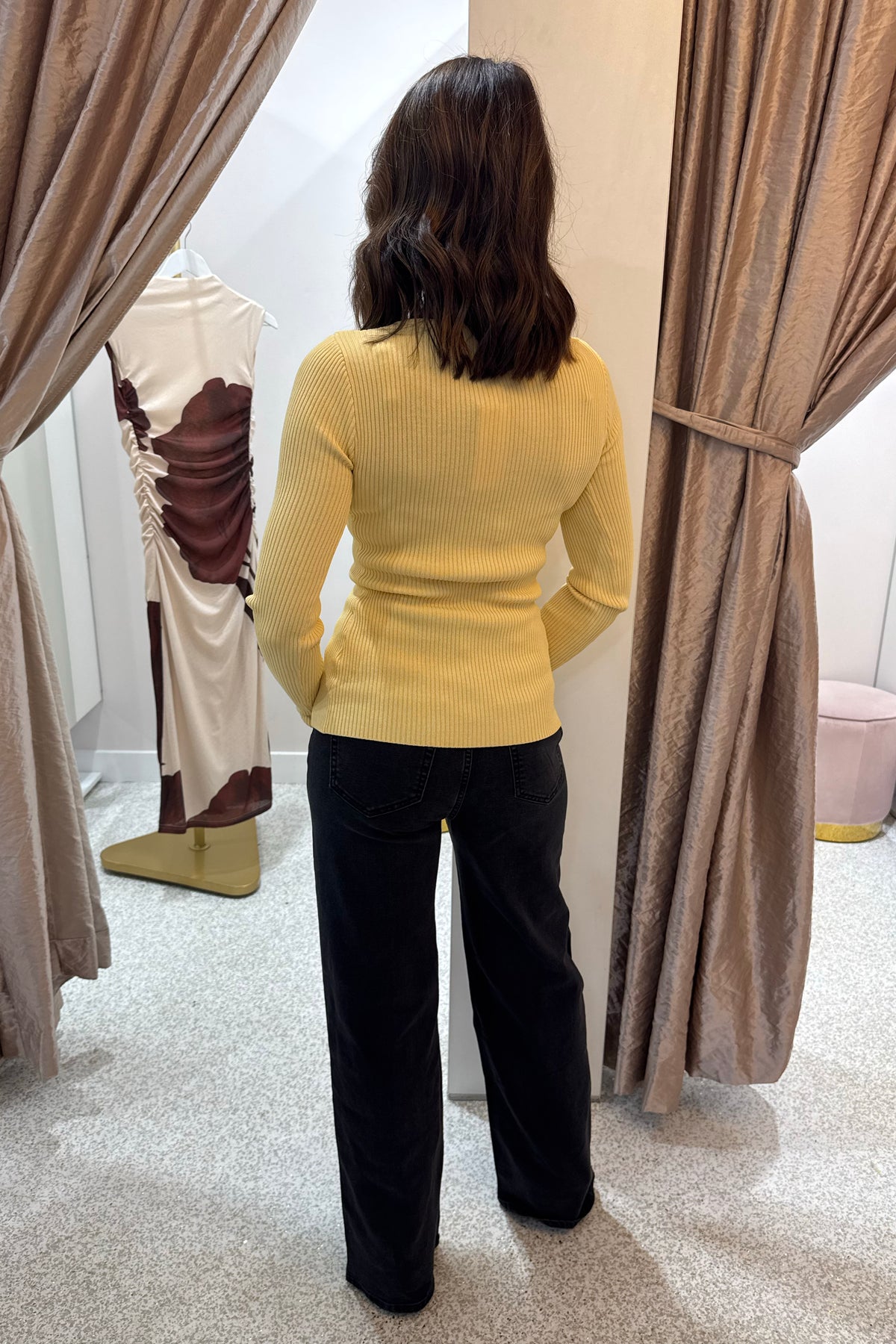 Chosen By Fifi & Anne The Ollie Ribbed Button Down Top | Buttercup